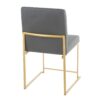 Fuji - Contemporary High Back Dining Chair (Set of 2) - Gold / Gray - Image 4