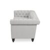 Chesterfield Style 3 Seater Sofa With Deep Button Tufting - Gray - Image 7