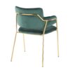Napoli - Contemporary Chair (Set of 2) - Gold / Emerald Green - Image 4