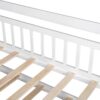 Twin Size House Bed With Trundle, Kids Bed With Shelf - White - Image 12