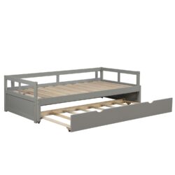 Extending Daybed With Trundle, Daybed With Trundle - Gray
