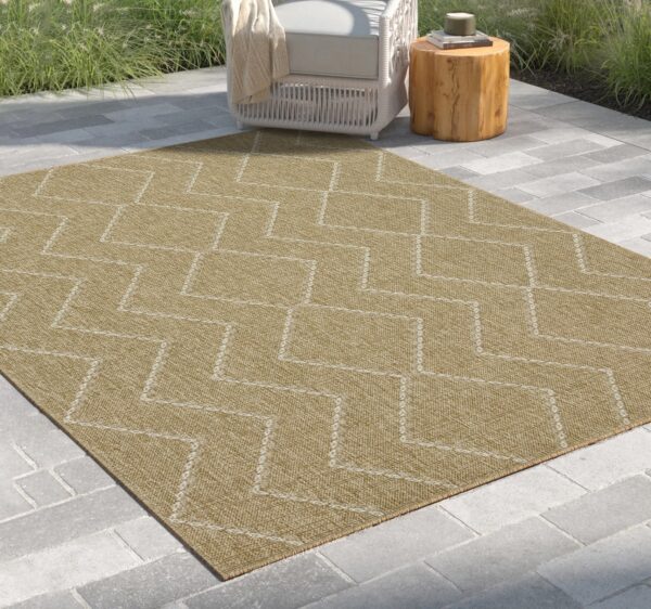 Earth - 7'10" X 10'3" Indoor, Outdoor Area Rug - Jute / White