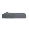 Modern Floor Sofa, With 2 Pillows, Convertible Teddy Fabric Foam Filled Bed, Full Size Folding Mattress, Suitable For Living Room Guest Room, Game Room - Gray - Image 14