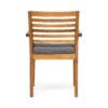 Outdoor Dining Chair With Slat Back And Acacia Wood Frame (Set of 2) - Gray / Teak - Image 11