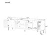 Modern TV Stand, TV Cabinet With 5 Metal Legs And Metal Handles, 2 Drawers And 2 Cabinets With Fluted Glass Doors For Living Room, Up To 80" - White - Image 19
