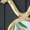 Modern Round Mirror With Aluminum Frame, Wall Decor For Entryway Living Room Hallway - Gold - Image 6