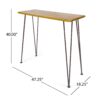 Outdoor Bar Table With Wood Tabletop And Iron Hairpin Legs - Black / Teak - Image 3