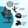 Outdoor Steel Bench With Backrest - Black - Image 4