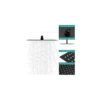 12" Square Rainfall Shower Head With Wall / Ceiling Mount, 304 Stainless Steel - Matte Black - Image 5