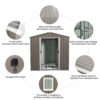 Outdoor Metal Storage Shed With Window - Gray - Image 7