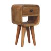 Extra Mini Curve Lower Bedside Table - Oak - Image 6