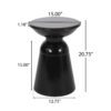 Outdoor Metal End Table Large - Black - Image 3