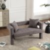 Modern Loveseat Sofa, Comfy Upholstered 2 Seater Sofa, Small Loveseat Accent Couch For Leisure Areas - Gray - Image 10