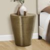 Drum Accent Side Table, Contemporary Elegant Design - Gold - Image 5