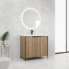 Modern Freestanding Bathroom Vanity With Resin Sink & Soft Close Cabinet Doors - Light Coffee - Image 4