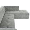 Modular Combination Sofa Set, Modern Minimalist Sofa, Living Room Upholstered Sofa Bed, Bedroom, 2 Pieces Computer Free Combination, L - Shaped - Light Gray - Image 24