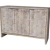 Accent Cabinet Farmhouse Style 3 Door Wooden Cabinet Sideboard Buffet Server Cabinet Storage Cabinet, For Living Room, Entryway, Hallway, Office, Kitchen And Dining Room - Natural Wood Wash - Image 8
