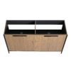 Modern Style 60" Freestanding Bathroom Vanity With Adjustable Shelves Coffee Plywood - Light Coffee - Image 6