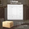 Shaker Free Standing Bathroom Vanity Cabinet With Sink, Soft Close Drawers And Doors - White - Image 9