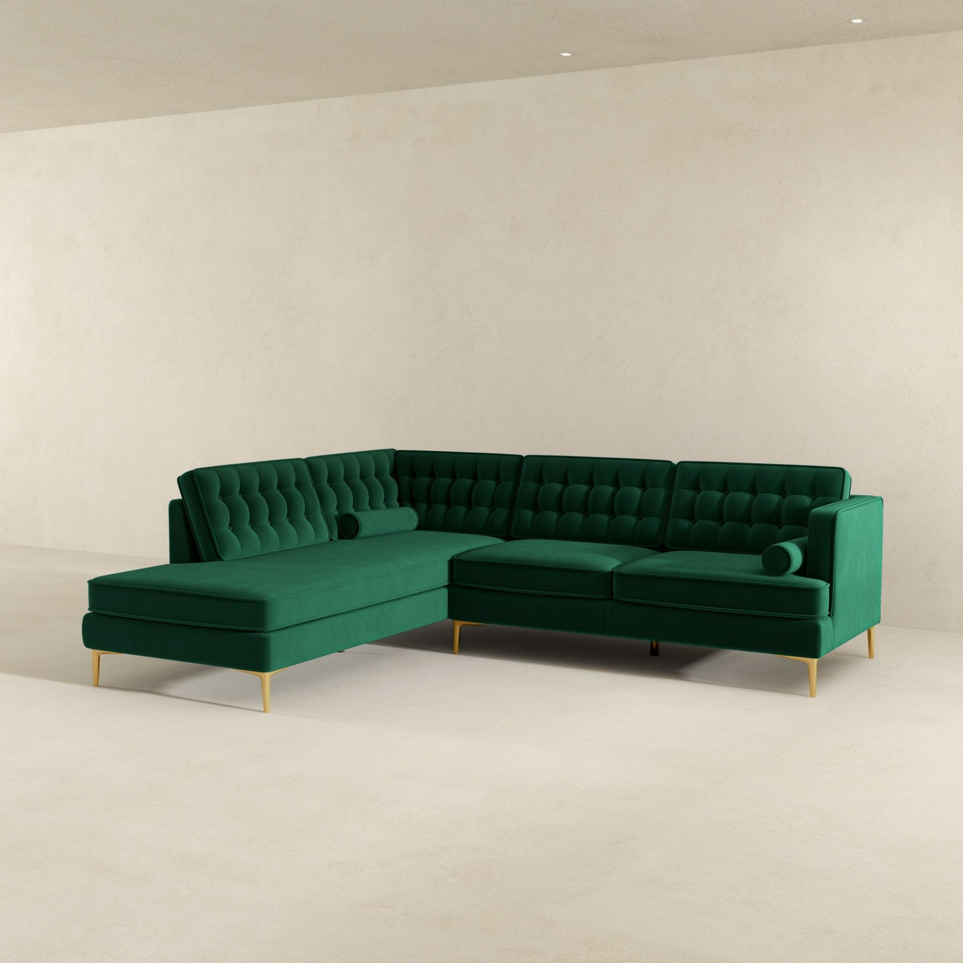 Brooke - Sectional Sofa Left Facing - Green - Image 6