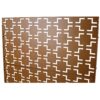 Outdoor & Indoor Freestanding Decorative Privacy Screen For Deck Balcony Patio, Metal Privacy Screen - Brown - Image 6