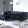 Pompano - Sofa Chaise - Black - Image 4