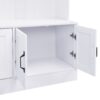 Tall Hall Tree With Shoe Storage, 4 In 1 Entryway Bench With 6 Cabinets, 4 Coat Hooks & Adjustable Shelf For Hallway - White - Image 13