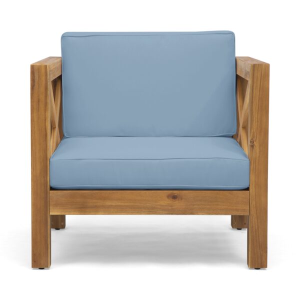 Brava - Modern Club Chair With Water Resistant Cushions - Blue