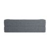 Modern Floor Sofa, With 2 Pillows, Convertible Teddy Fabric Foam Filled Bed, Full Size Folding Mattress, Suitable For Living Room Guest Room, Game Room - Gray - Image 15