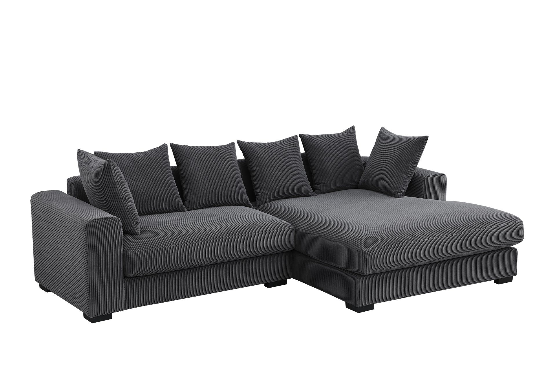 Naomi - 3 Piece Upholstered Sectional - Dark Gray - Image 10