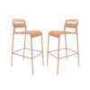 Carmella - Outdoor Barstool (Set of 2) - Orange - Image 4