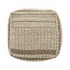 Rustic Wool And Cotton Large Pouf, Handcrafted Tufted Design - Brown / Beige - Image 5