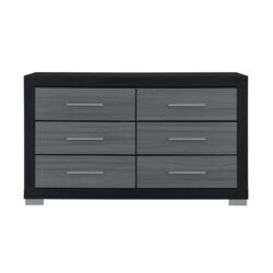 Elsa - 2 Toned And Dresser With Bar Handle And Construction - Black