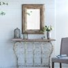 Rectangle Wall Accent Mirror With Distressed Wood Frame - Brown - Image 5