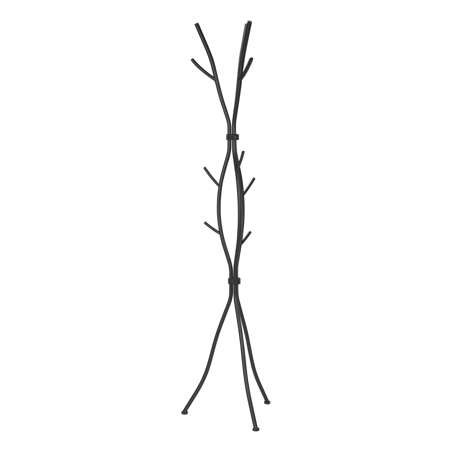 Coat Rack, Hall Tree, Free Standing, 11 Hooks, Entryway, Contemporary & Modern - Black - Image 6
