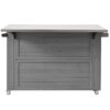 Outdoor Kitchen Island Fir Wood Kitchen Island With Stainless Steel Top, Ample Storage Space, Towel And Spice Racks And A Bottle Opener For Outdoor - Gray - Image 14