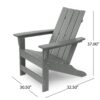 Enigmara - Outdoor High Density Resin Adirondack Chair - Gray - Image 3