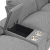 Power Recliner Corner Sofa Home Theater Reclining Sofa Sectional Couches With Storage Box, Cup Holders, USB Ports And Power Socket For Living Room - Gray - Image 24