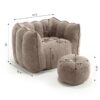 Soft Bean Bag Chair With High Resilient Foam (Chips) - Coffee - Image 3