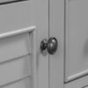 Bathroom Vanity Without Sink, Cabinet Base Only, Two Cabinets And Five Drawers, Solid Wood Frame - Gray - Image 17