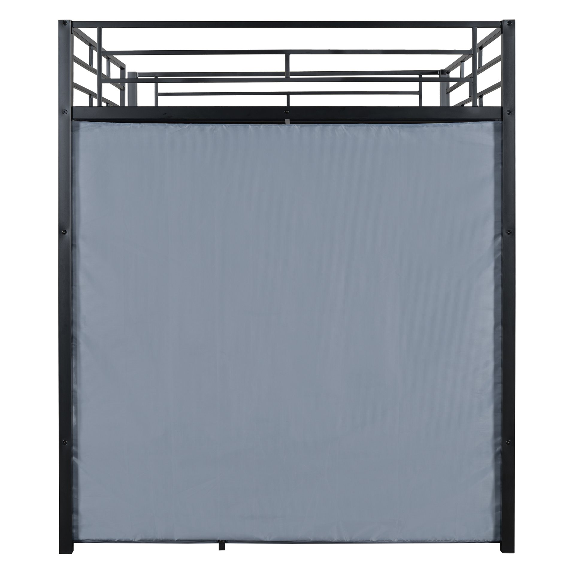 Full Size Loft Bed With Desk, Shelves, Power Outlet, LED Light And Wardrobe - Black - Image 10