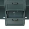 2 Door 3 Drawer Cabinet, American Furniture, Suitable For Bedroom, Living Room, Study - Dark Green - Image 7