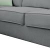 Sectional Sofa Couches Living Room Sets, 7 Seats Modular Sectional Sofa With Ottoman, L Shape Fabric Sofa Corner Couch Set With 3 Pillows - Gray - Image 13
