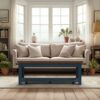 Nantucket - Chairside Table Wooden - Blue Denim, Whiskey - Image 9