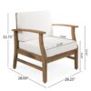 Perla - Contemporary Club Chair With Water Resistant Cushions - Cream - Image 3