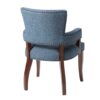 Arm Dining Chair With Brass Nail Head Detailing - Blue - Image 6