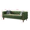 Chesterfield - Modern Tufted Velvet Living Room Sofa, 84.25''W Couch - Mint Green - Image 13