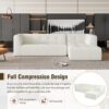 Modular Combination Living Room Sofa Set, Modern Minimalist Sofa, Living Room Upholstered Sofa Bed, Bedroom, 2 Pieces Computer Free Combination, L - Shaped - Beige - Image 9
