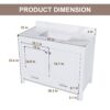 43" Bathroom Vanity, Multi Functional Cabinet, Doors And Drawer - White - Image 14