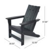 Enigmara - Outdoor High Density Resin Adirondack Chair - Black - Image 3